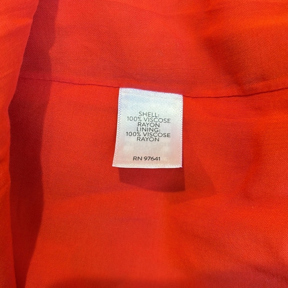 90s J JILL WRAP DRESS TANGERINE FLORAL TWEE DELICATE LIGHT COTTAGECORE SZ MP - Picture 13 of 13